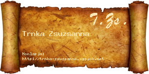 Trnka Zsuzsanna névjegykártya
